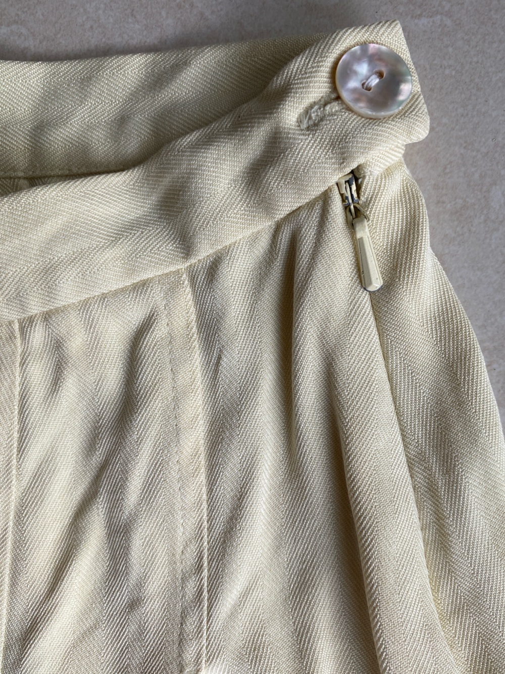 100% Silk Vintage Tommy Bahama Pastel Yellow Maxi Skirt
